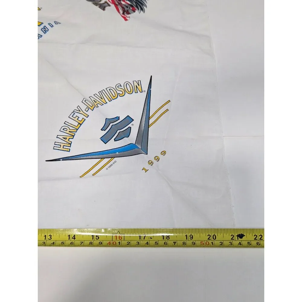 Harley Davidson Vintage 1999 York PA Bandana | Final Assembly | White